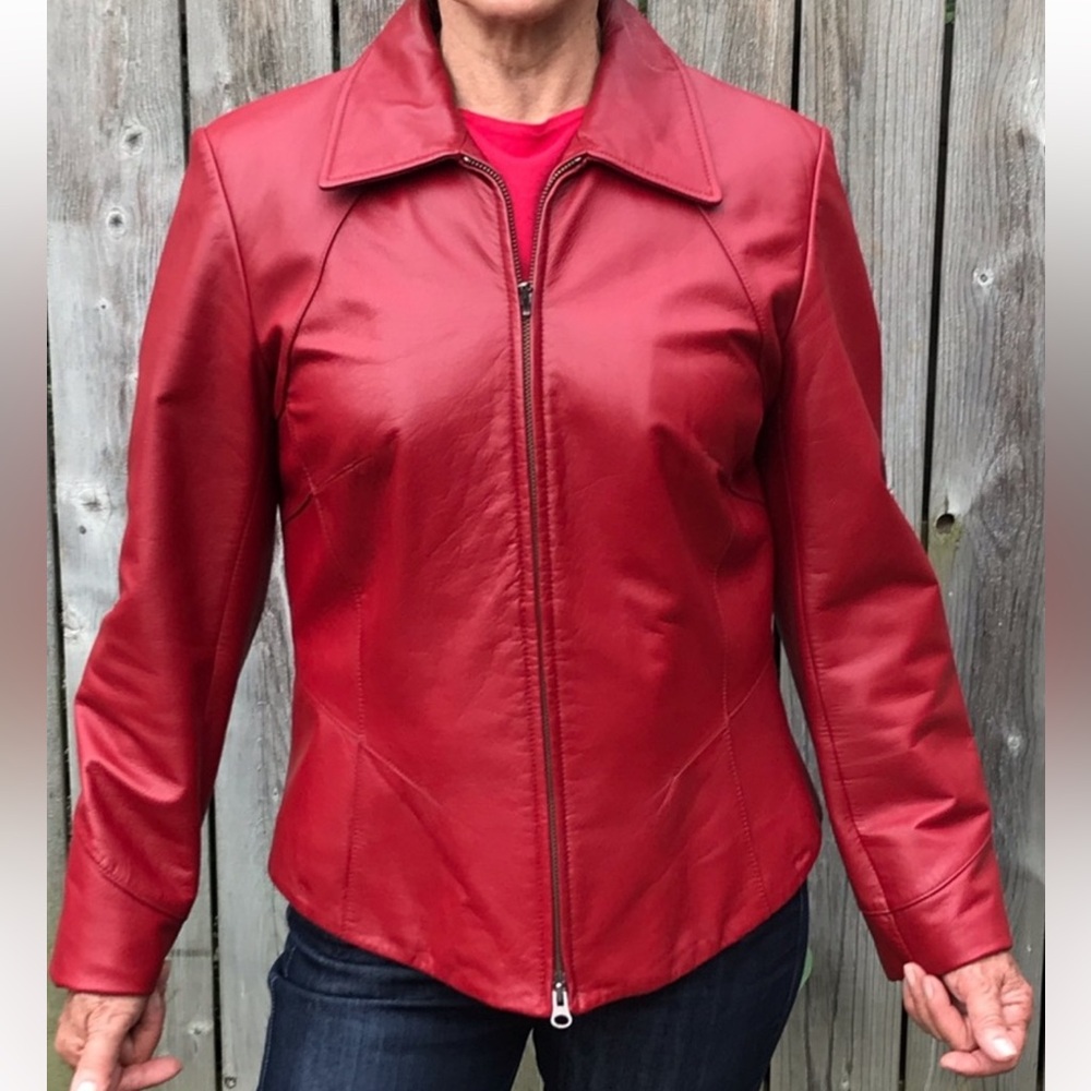 Danier Leather Zip-Front Jacket, size Small